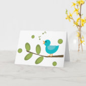 Zing een Song Bird Kaart (Gele Bloem)