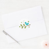 Zing een Song Bird Ronde Sticker (Envelop)