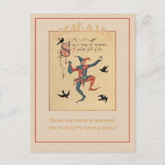 Zing een Song Song Good Luck Briefkaart (Voorkant)