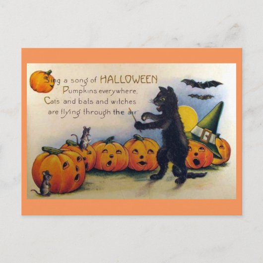 Zing een Song van Halloween  Briefkaart (Voorkant)