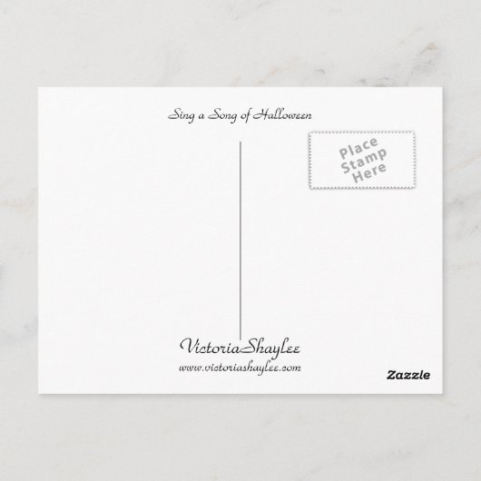 Zing een Song van Halloween Briefkaart (Achterkant)