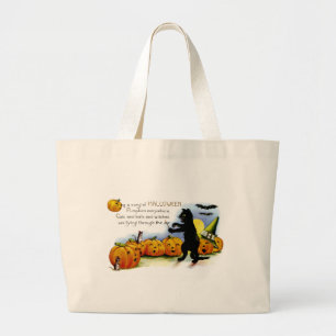 Zing een Song van Halloween Grote Tote Bag