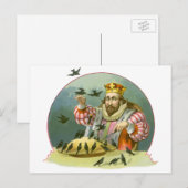 Zing een Song van Sixpence,  Nursery Rhyme Briefkaart (Voorkant / Achterkant)