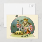 Zing een Song van Sixpence,  Nursery Rhyme Briefkaart (Voorkant / Achterkant)