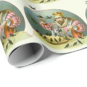 Zing een Song van Sixpence,  Nursery Rhyme Cadeaupapier (Rol Hoek)