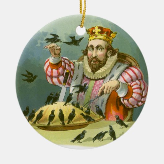 Zing een Song van Sixpence,  Nursery Rhyme Keramisch Ornament (Voorkant)