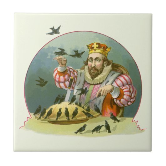 Zing een Song van Sixpence, Nursery Rhyme Tegeltje (Voorkant)