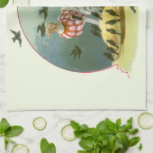 Zing een Song van Sixpence,  Nursery Rhyme Theedoek (Gevouwen)