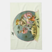 Zing een Song van Sixpence,  Nursery Rhyme Theedoek (Verticaal)