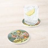 Zing een Song van Sixpence,  Nursery Rhyme Zandsteen Onderzetter (Zijkant)