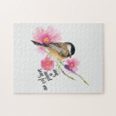Zing een zoet liedje voor mij Chickadee Aquarel Legpuzzel (Horizontaal)