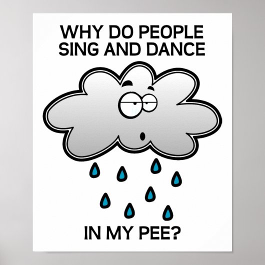 Zing en Dans in de Pee Grappige Poster (Voorkant)