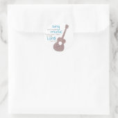 "Zing en maak muziek..." Guitar Round Stickers (Tas)