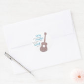 "Zing en maak muziek..." Guitar Round Stickers (Envelop)
