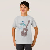 "Zing en maak muziek..." Guitar T-shirt (Voorkant volledig)