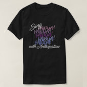 ZING HALLELUJAH MET ANTICIPATIE CROSS LIFE T-SHIRT (Design voorkant)