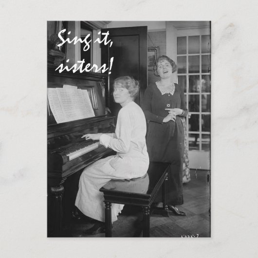 Zing het, Zussen Briefkaart (Voorkant)