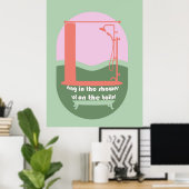 Zing in de douche Grappige badkamer Wall Art Poster (Thuiskantoor)