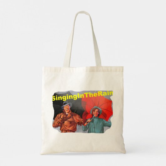 Zing in de regen! - Tragetasche Tote Bag (Achterkant)