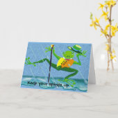 Zing in de regenkikker - Hou je geesten omhoog Kaart (Gele Bloem)