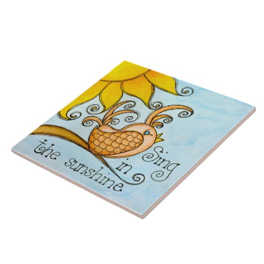 Zing in de zon tegeltje (Zijkant)