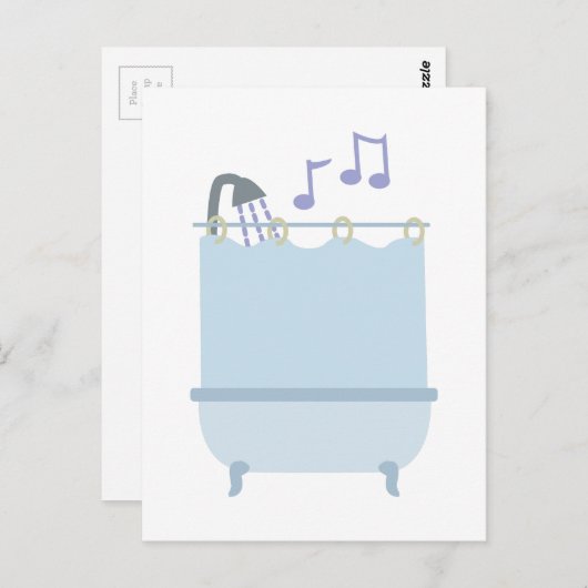 Zing in Douche Briefkaart (Voorkant / Achterkant)