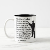 Zing je doodslied en sterf als een held # tweekleurige koffiemok (Links)