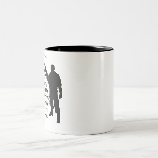 Zing je doodslied en sterf als een held # tweekleurige koffiemok (Center)