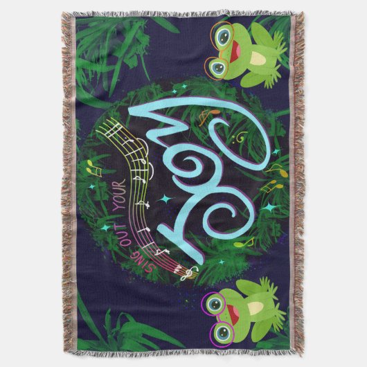 Zing je vreugde uit! deken (Voorkant Verticaal)