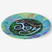 Zing je vreugde uit! papieren bordje (Gekanteld)