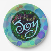 Zing je vreugde uit! papieren bordje (Voorkant)