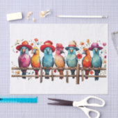 Zing langs weefsel tissuepapier (Craft)
