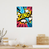 ZING! Lightning Pop Art Explosion Poster (Keuken)