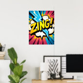 ZING! Lightning Pop Art Explosion Poster (Thuiskantoor)