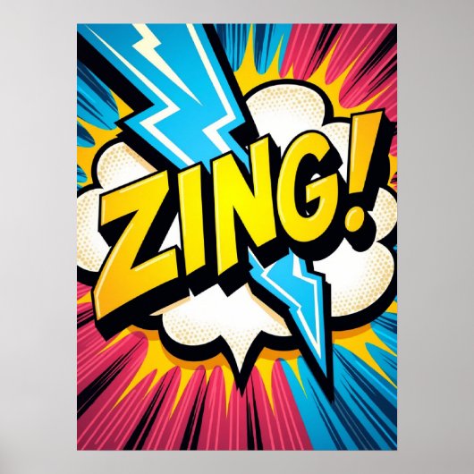 ZING! Lightning Pop Art Explosion Poster (Voorkant)