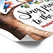 Zing lofprijzingen voor de Christelijke Kinder kin Poster (Hoek)