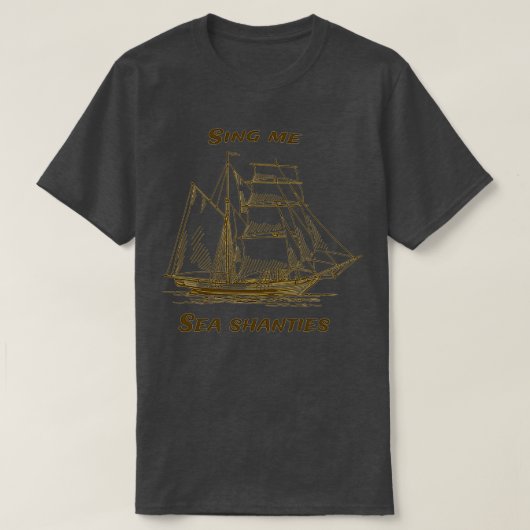 Zing me Zee Shanties Wellerman Sugar Tea en Rum T-shirt (Design voorkant)