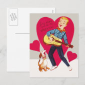 Zing mee en wees mijn Valentijn Feestdagenkaart (Voorkant / Achterkant)