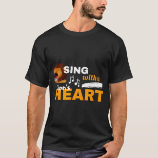 Zing Met Een Leeuwenhart Motiverende Spreuk T-shirt