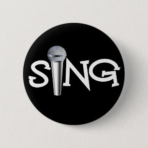 Zing met microfoon ronde button 5,7 cm