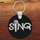 Zing met microfoon sleutelhanger (Voorkant)