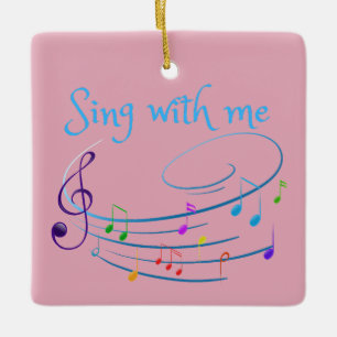 Zing met mij keramisch ornament