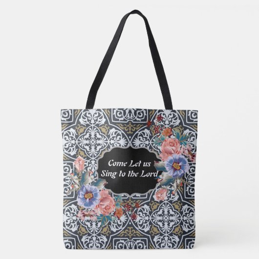 Zing naar Lord Psalm 95:1 Designer Aztec Tas (Voorkant)