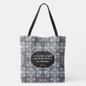 Zing naar Lord Psalm 95:1 Designer Aztec Tas (Achterkant)