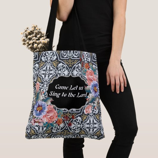 Zing naar Lord Psalm 95:1 Designer Aztec Tas (Dichtbij)