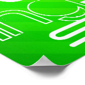 Zing; Neon Green Stripes Poster (Hoek)