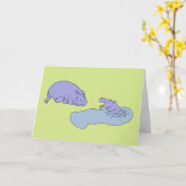 Zing Nijlpaard kaart (Gele Bloem)