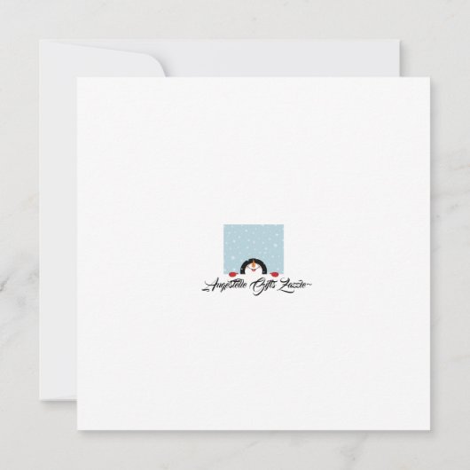 Zing. Snowy Kerstmis Kaart (Achterkant)