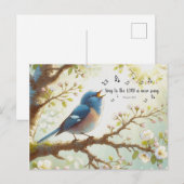 Zing tot de HEER een nieuw lied Psalm 96:1 Briefkaart (Voorkant / Achterkant)