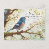 Zing tot de HEER een nieuw lied Psalm 96:1 Briefkaart (Voorkant)